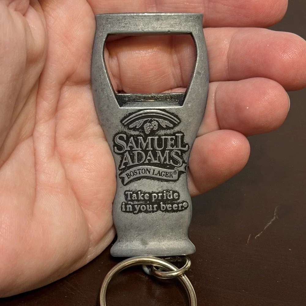 Samuel Adams Bottle Opener Keychain Take Pride in Your Beer Boston Lager Pewter
